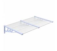 vidaXL Auvent de porte Gris et transparent 152,5x90 cm Polycarbonate