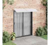 vidaXL Auvent de porte Gris et transparent 200x75 cm PC