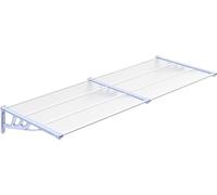 vidaXL Auvent de porte Gris et transparent 239x90 cm Polycarbonate