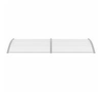 Vidaxl Auvent De Porte Gris Et Transparent 240x75 Cm Pc Gris