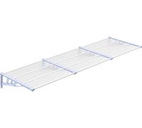 vidaXL Auvent de porte Gris et transparent 297,5x90 cm Polycarbonate