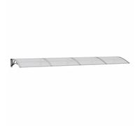 vidaXL Auvent de porte Marquise solaire avec support 350×75 cm Gris et transparent polycarbonate