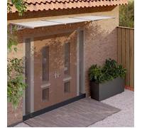 vidaXL Auvent de porte 358,5 x 90 cm Polycarbonate Gris et transparent