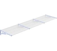 vidaXL Auvent de porte Gris et transparent 358,5x90 cm Polycarbonate