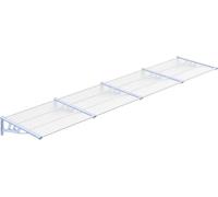 vidaXL Auvent de porte Gris et transparent 396x90 cm Polycarbonate