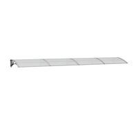 vidaXL Auvent de porte Gris et transparent 400x75 cm Polycarbonate