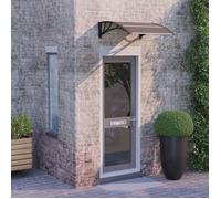 vidaXL Auvent de porte 80 x 75 cm – polycarbonate noir avec support