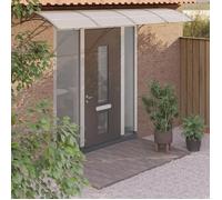 vidaXL Auvent de porte Polycarbonate 350 x 100 cm Gris