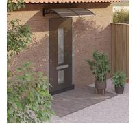 vidaXL Auvent de porte Noir 150x75 cm Polycarbonate