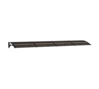 vidaXL Auvent de Porte, Marquise Solaire avec Support, Abri Protection contre Pluie, Banne Entrée Porte Patio, Noir 350x75 cm Polycarbonate
