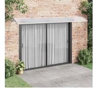 vidaXL Auvent de Porte, Marquise Solaire avec Support, Abri Protection contre Pluie, Banne Entrée Porte Patio, Gris 400x100 153601