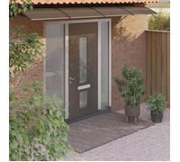 vidaXL Auvent de porte 350x100 cm polycarbonate noir avec support