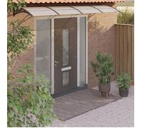 vidaXL Auvent de porte 350x75 cm Polycarbonate Noir et Transparent