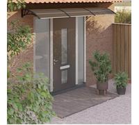 vidaXL Auvent de porte 300 x 75 cm Noir Polycarbonate