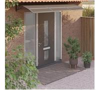 vidaXL Auvent de porte Noir 300x100 cm Polycarbonate