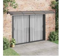 vidaXL Auvent de porte en polycarbonate 400×100 cm Noir