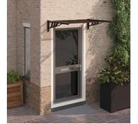 vidaXL Auvent de porte Noir 122x90 cm Polycarbonate 153697