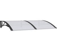 vidaXL Auvent de porte Noir 150x100 cm Polycarbonate