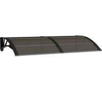 vidaXL Auvent de porte Noir 150x75 cm Polycarbonate