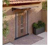 vidaXL Auvent de porte Noir 199x90 cm Polycarbonate 153699