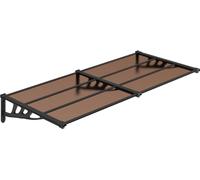 vidaXL Auvent de porte noir 199x90 cm Polycarbonate