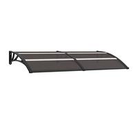 vidaXL Auvent de porte 200x100 cm PC Noir