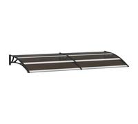 vidaXL Auvent de Porte Noir 200x75 cm PC