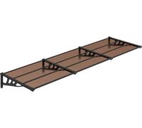 vidaXL Auvent de porte noir 297,5x90 cm Polycarbonate