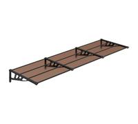 vidaXL Auvent de porte 297,5 x 90 cm Polycarbonate Noir