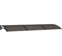 vidaXL Auvent de porte Noir 300x100 cm Polycarbonate
