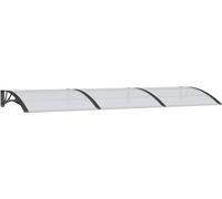 vidaXL Auvent de porte Noir 300x100 cm Polycarbonate