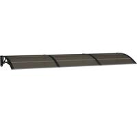 vidaXL Auvent de porte Noir 300x75 cm Polycarbonate