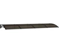 vidaXL Auvent de porte 350x100 cm polycarbonate noir avec support