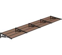 vidaXL Auvent de porte noir 396x90 cm Polycarbonate