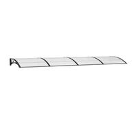 vidaXL Auvent de porte Polycarbonate 400x100 cm Noir