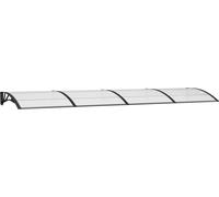 vidaXL Auvent de porte Noir 400x100 cm Polycarbonate