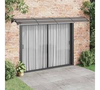 vidaXL Auvent de porte Noir 400x75 cm Polycarbonate