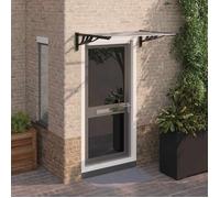 vidaXL Auvent de porte Noir et transparent 122x90 cm Polycarbonate 153683