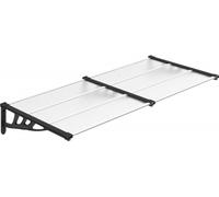 vidaXL – Auvent de porte 199×90 cm en polycarbonate noir et transparent