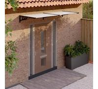 vidaXL Auvent de porte - Noir et transparent