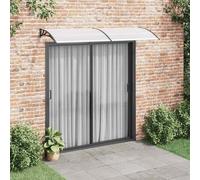 vidaXL Auvent de porte noir et transparent 240x75 cm PC