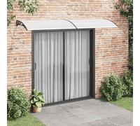 vidaXL Auvent de porte noir et transparent 300x75 cm PC