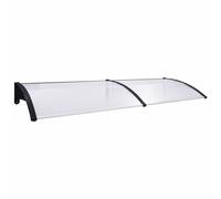 Vidaxl Auvent De Porte Noir Et Transparent 300x80 Cm Pc Noir
