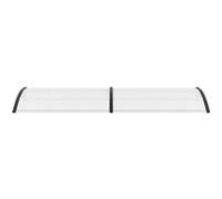 vidaXL Auvent de porte noir et transparent 300x75 cm PC