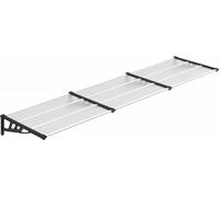 vidaXL Auvent de porte noir et transparent 358,5x90 cm Polycarbonate