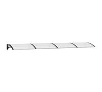 vidaXL Auvent de porte 400 x 75 cm Polycarbonate noir et transparent