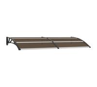 vidaXL Auvent de Porte Store Marquise de Porte d’Entrée Marquise d'Accueil Solaire Toit Abri Banne Ombre Protection Noir 240x100 cm PC