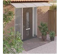 vidaXL Auvent de porte Marquise Polycarbonate Gris/Transparent 400x75 cm Protection pluie/UV