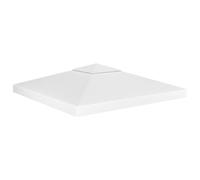 vidaXL - Auvent de rechange à 2 niveaux pour tonnelle, pare-soleil pour jardin, terrasse, plage, tonnelle d'extérieur avec tissu polyester durable, blanc