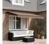 vidaXL Store rétractable taupe 3,5 x 2 m en tissu